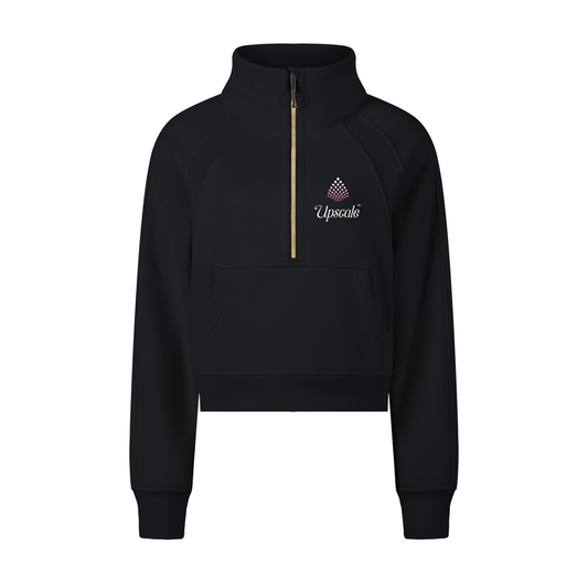 Cropped Half-Zip Sweatshirt